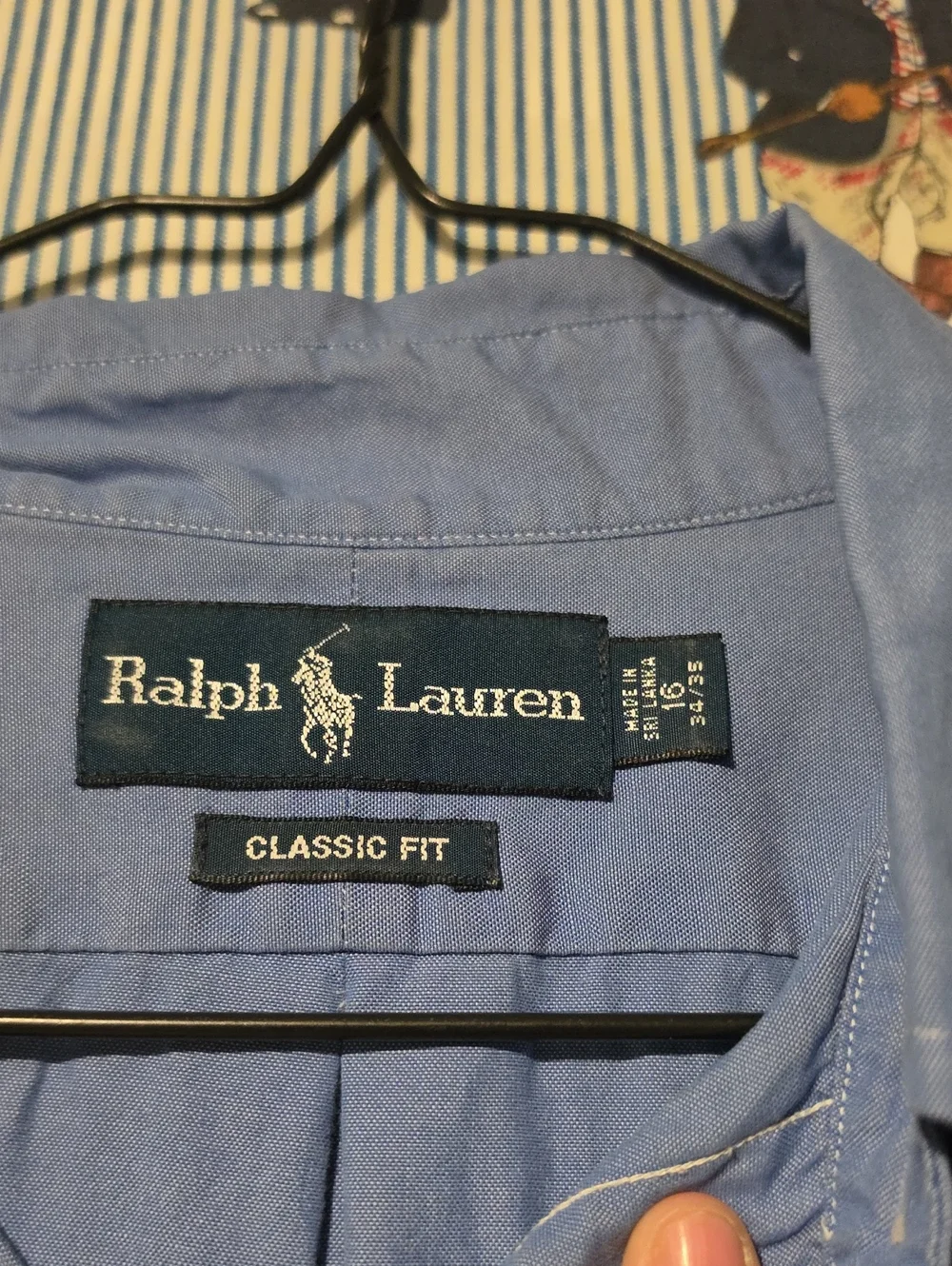 Ralph Lauren Classic Fit Button-Down Oxford Shirt - Light Blue 16 34/35